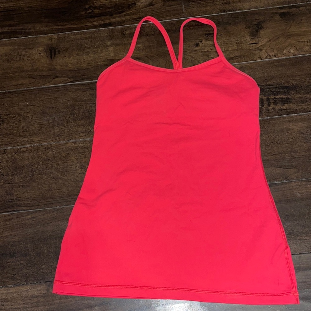 Bright red/pink lululemon tank